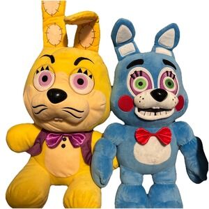 Funko‎ Five Nights At Freddy's FNAF Jumbo Plush Glitchtrap Bonnie GameStop Set